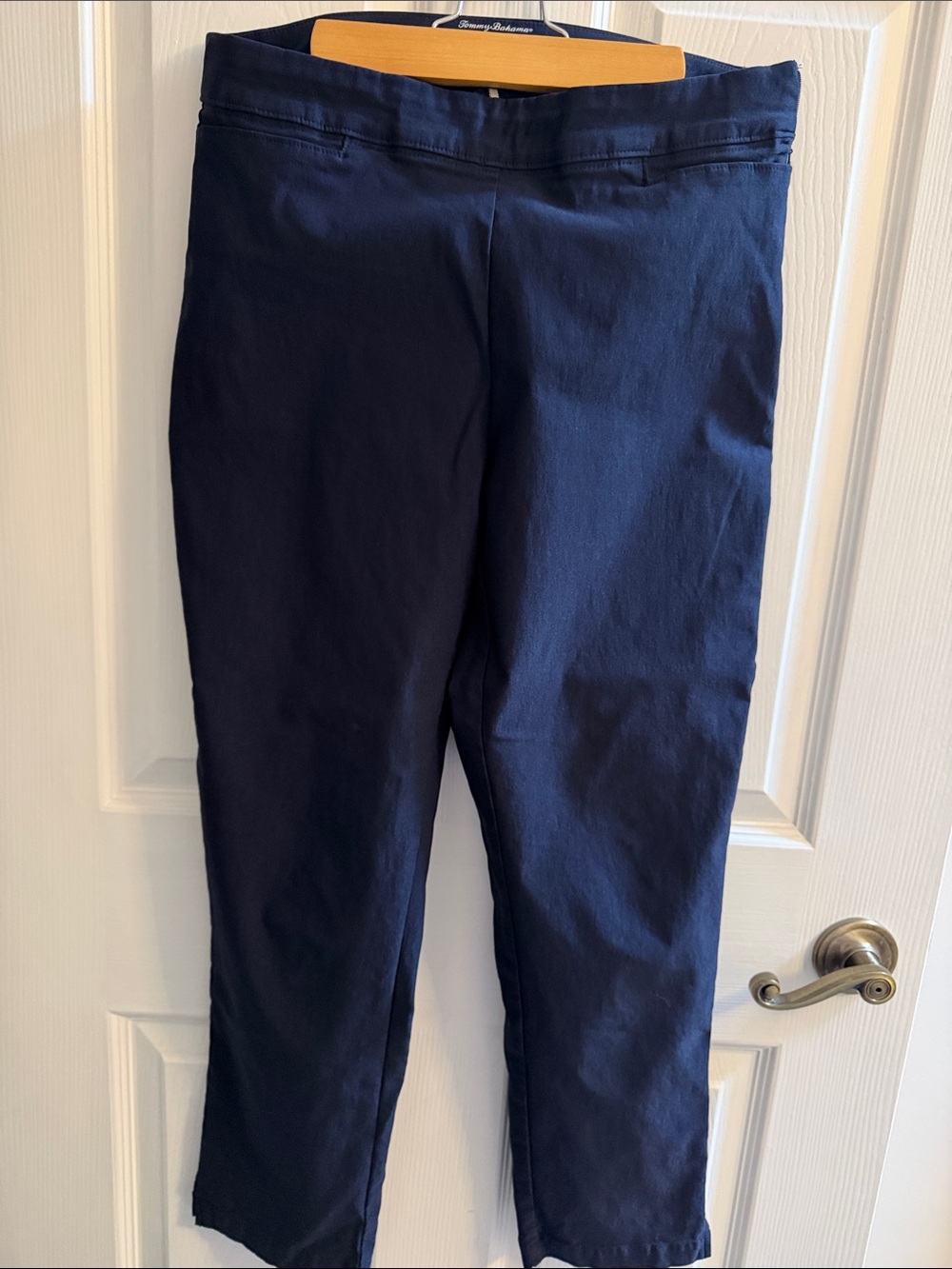 Tommy Bahama Navy Cropped Stretch Ankle Pants